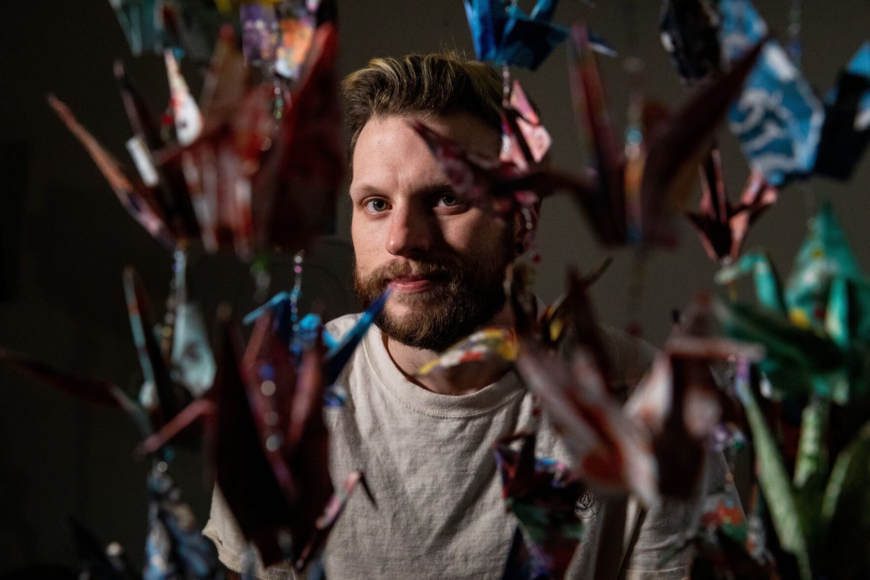 Plank employees make hundreds of origami cranes to lift spirits of server with cancer